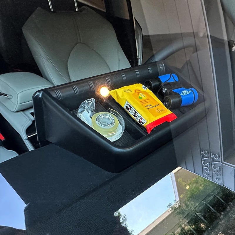 HOUCLEMIC for 2026 2025 2024 Grand Highlander Accessories Center Console Screen Dashboard Organizer, Center Console with Anti-Slip Black Pad Storage Organizer Tray for Grand Highlander Accessories - Image 5